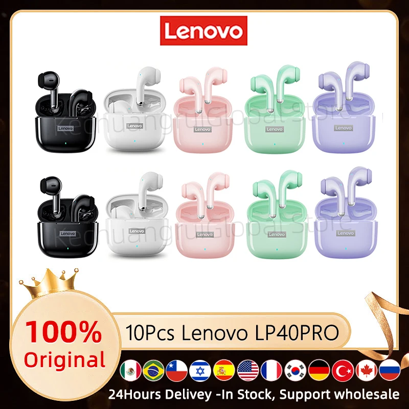TWS-наушники Lenovo LP40 Pro 10 шт./5 шт. беспроводные Bluetooth 5 1