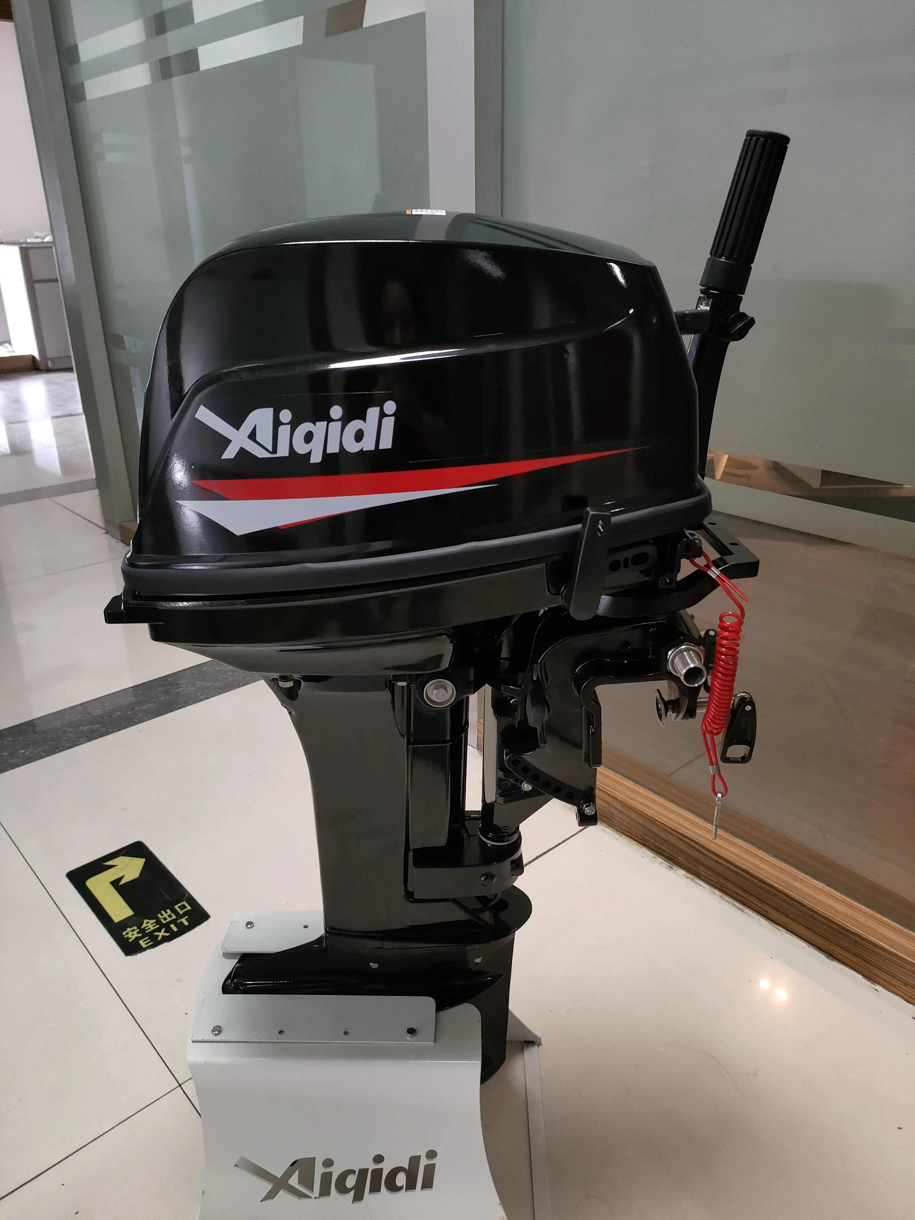 AIQIDI управление с ручным запуском 2-х тактный двигатель 18HP Судостроительный T18N