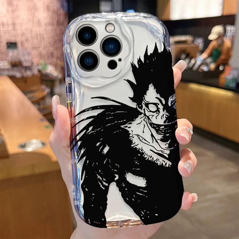Фото Чехол D-Death N-Note Red Apple Ryuk Silhouette Wave для iPhone 17, 16, 15, 14, 13, 12 Mini, 11 Pro Max, 8, 7 Plus, силиконовые чехлы-накладки (Funda) №5