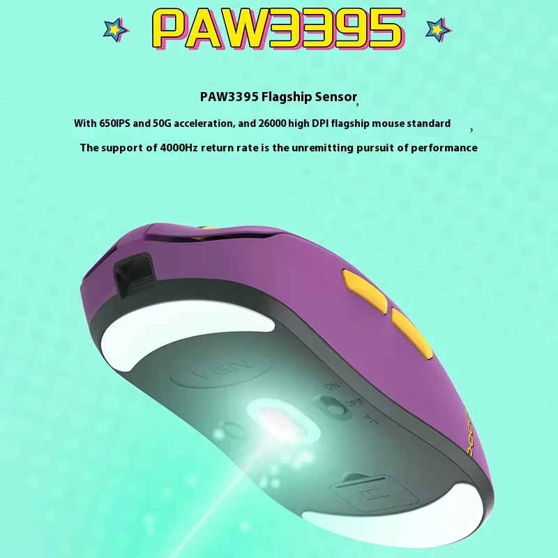 Vgn F1 Pro Max Mouse Joint Wireless Paw3395 Легкая мышь по индивидуальному заказу Длительная для
