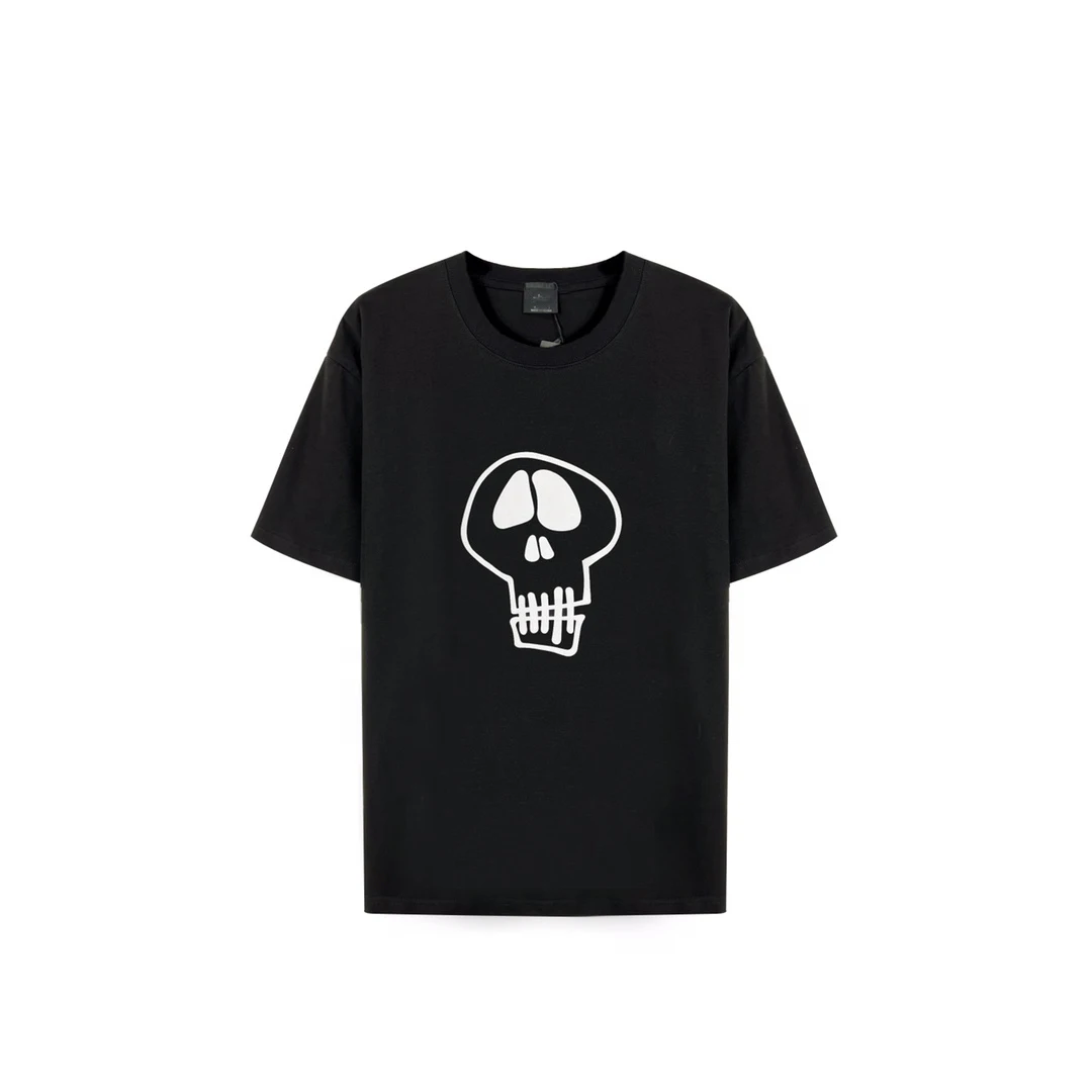 

Fashion 23SS Creative Green Paint Large Letter Short Sleeve Tee Limited Edition lovers t-shirt