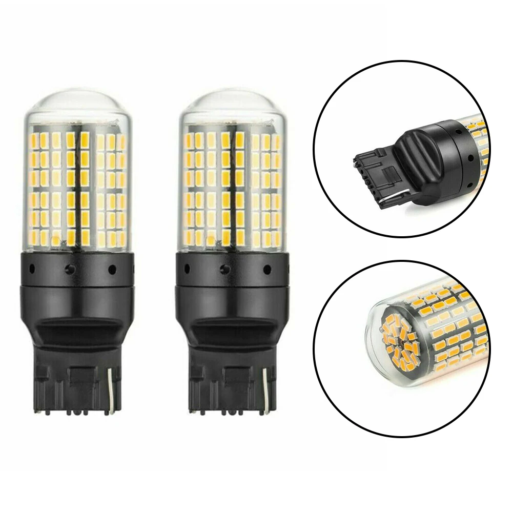 

2 шт., светодиодные лампы Canbus T20 3014 7440 SMD W21W WY21W