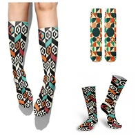 colorful lattice pattern women socks funny men socks novelty gift socks spring autumn winter compression socks