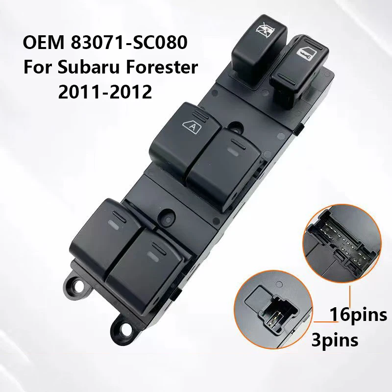 

Электрический СВЕТОДИОДНЫЙ Переключатель Стеклоподъемника для Subaru Forester 2008-2018, левая кнопка переключения драйвера