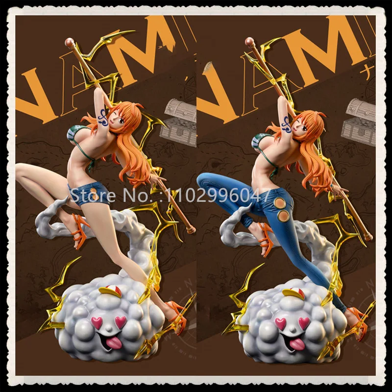 

30cm One Picec Iu Resonance Nami Straw Hat Group Gk Hand Puppet Large Statue Model Ornaments Secondary Peripheral Anime Gifts