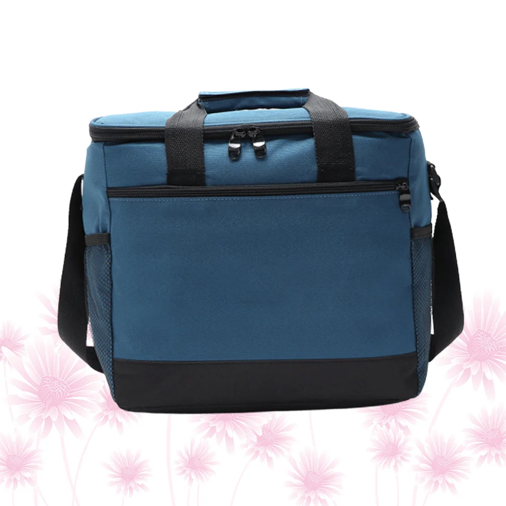 

Insulated Cooler Bag Big Capacity Delivery Bag Reusable Grocery Bag Collapsible Picnic Basket with Zipper for Outdoors Summer