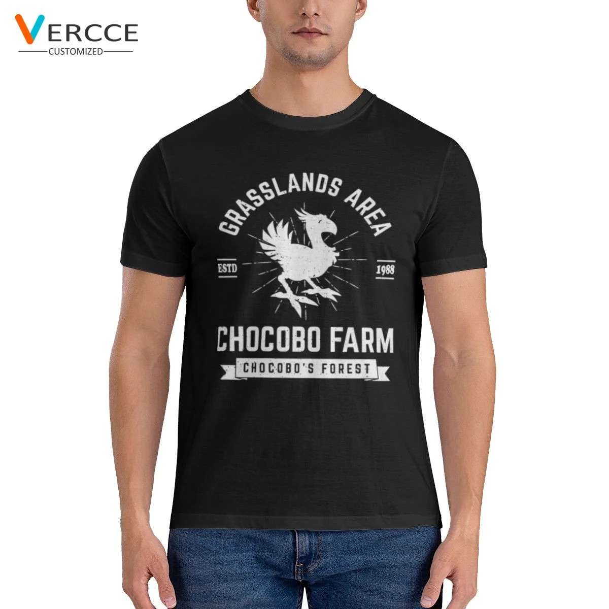 

Футболка Chocobo Farm белая с круглым вырезом, 100% хлопок