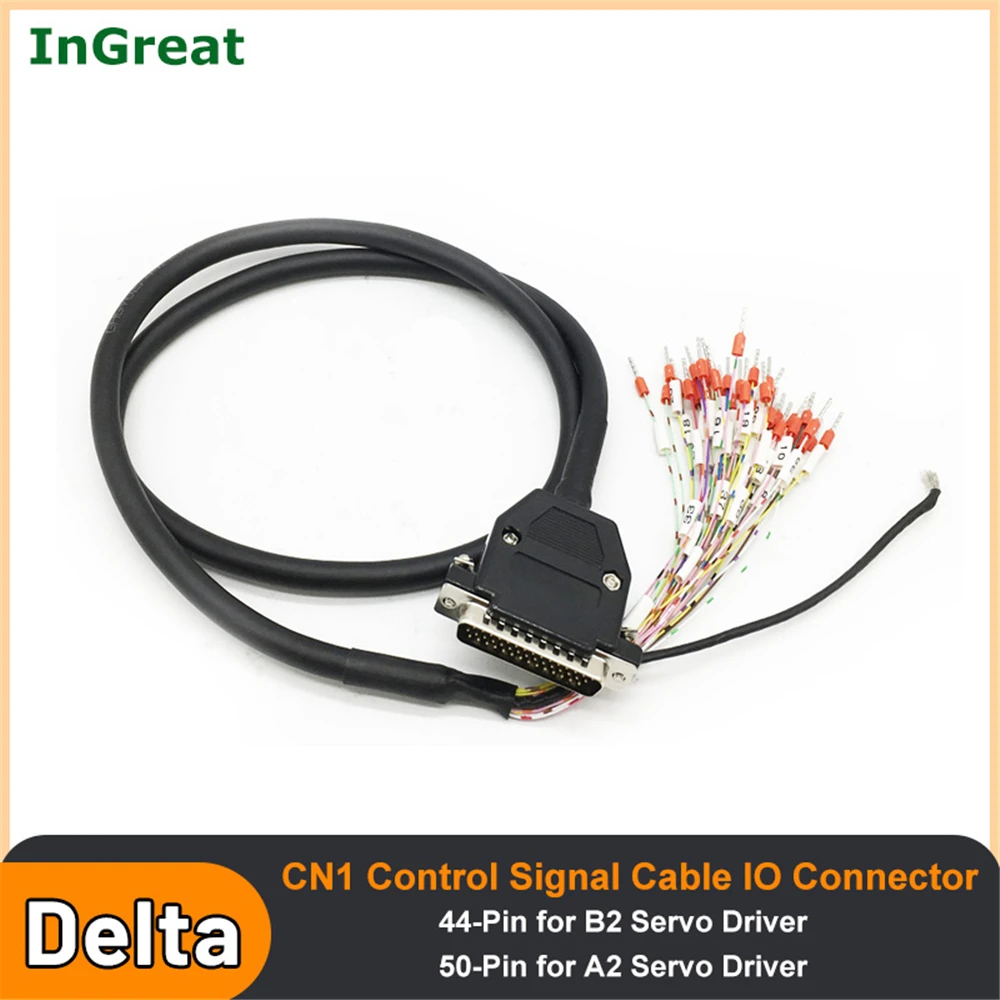 Delta a2 b2 Series Servo Driver Cn1 Cabo de Sinal de Controle 44 Pinos 50 Pinos io Conector Servo Conectar Asdbcnds0044 Asd-if-sc5020 Fios elétricos