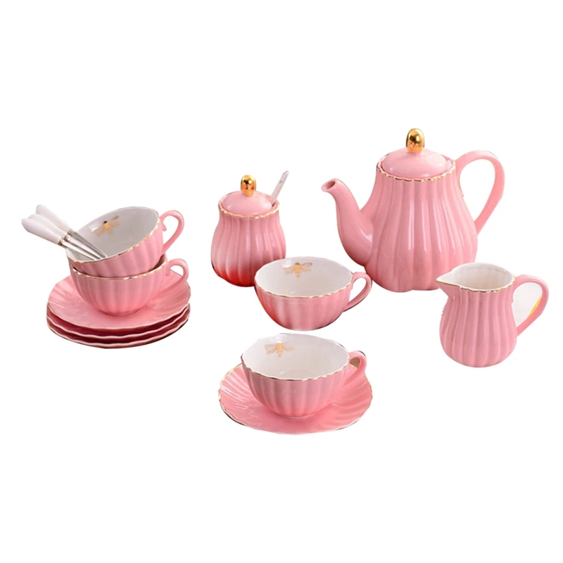 

Royal Ceramic Teapot High-End Simple Ceramic Coffee Pot Set