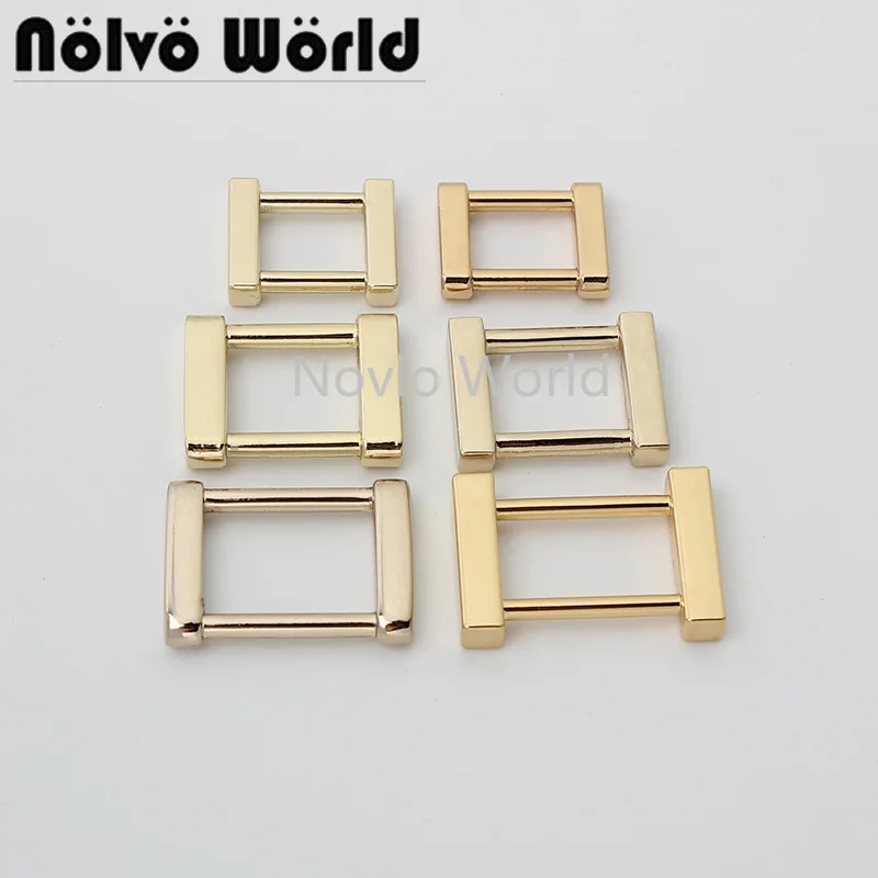 

10-50pcs 5 sizes 5 colors 12 15 20mm inner die casting zinc alloy square buckles for purse backpack belt strap connector buckle