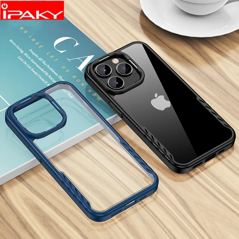 

for iPhone 14 Case IPAKY 14 Pro 14 Plus Case Fitted Armor HD Transparent Airbags Shockproof Cover for iPhone 14 Pro Max Case