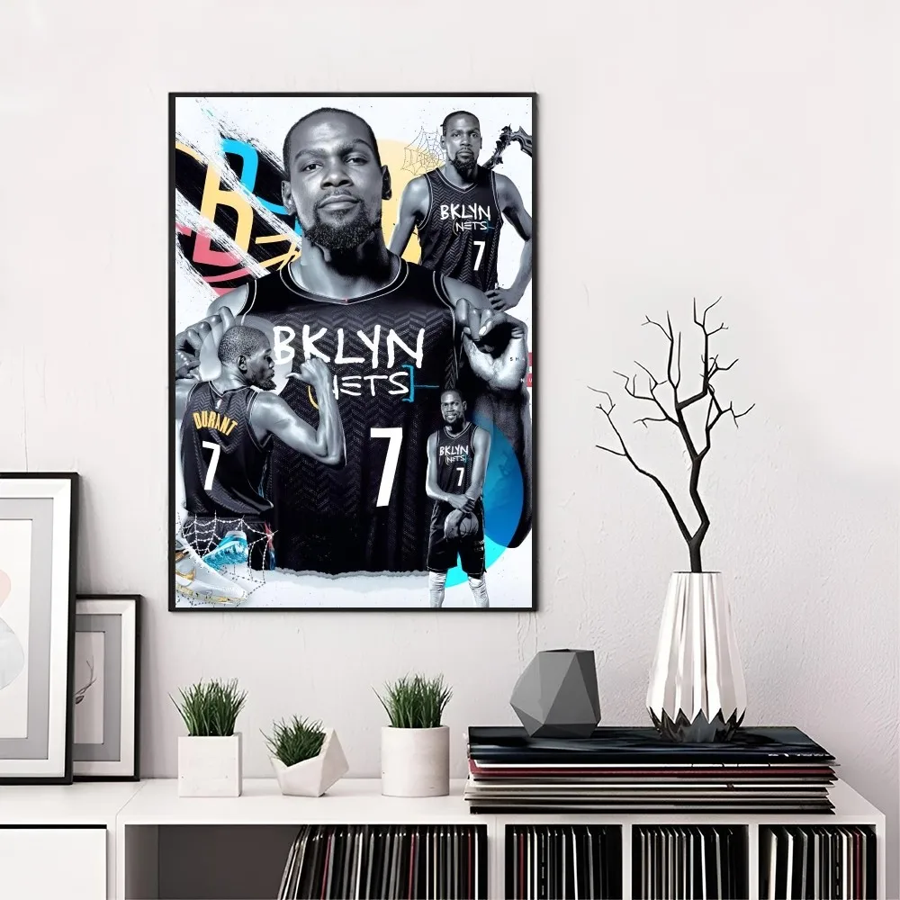 K-Kevin d-Durant плакат с принтом на бумаге для дома гостиной спальни входа бара