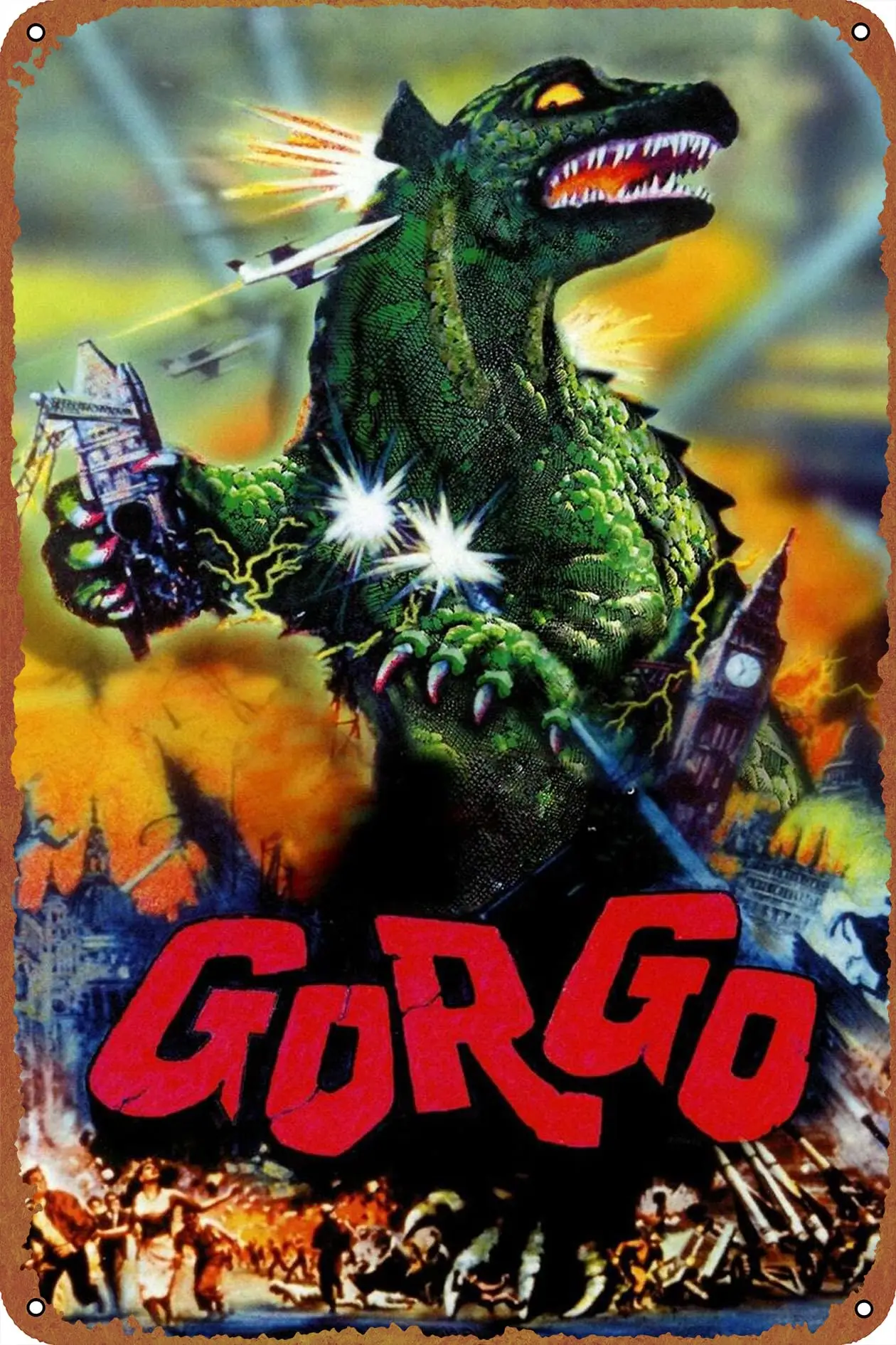 Плакат с изображением горго металлическая вывеска оловянный металлический