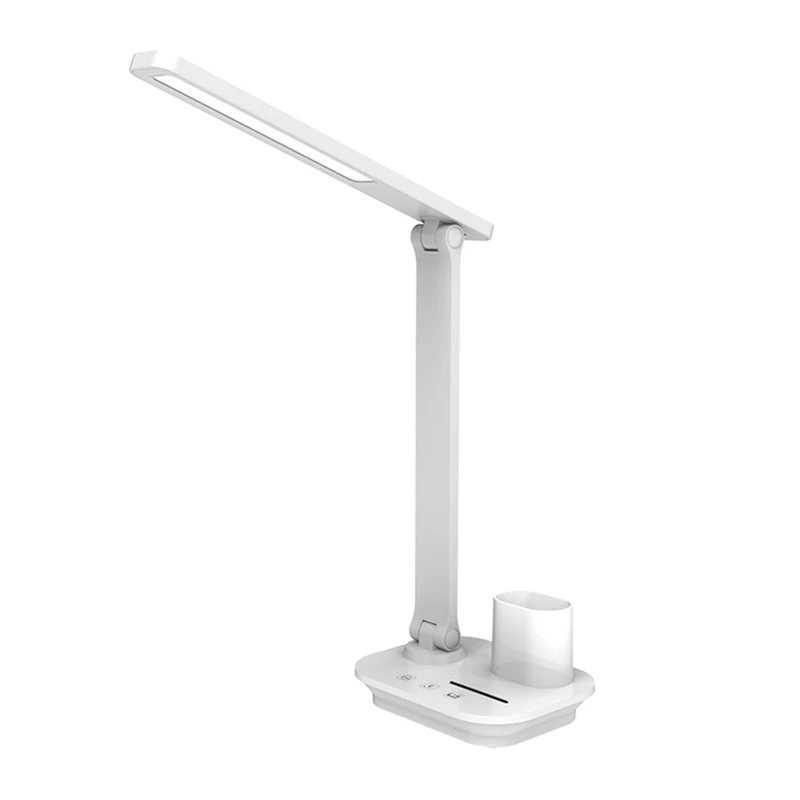 

LED Desk Lamp Stepless Dimmable Touch Foldable Table Lamp Bedside Reading Eye Protection Night Light With Pen Holder-ABUX