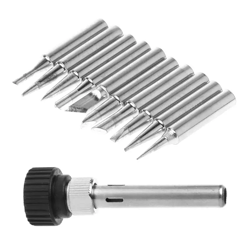 11 шт. 900M-T паяльные жала без свинца для 936 Lukey 852D 898d SAIKE Прямая поставка