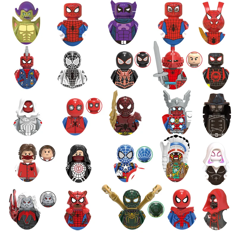 

Disney New Marvel Legends Spiderman Building Blocks Mini Action Figures Bricks Educational Diy Toys Gifts For Children