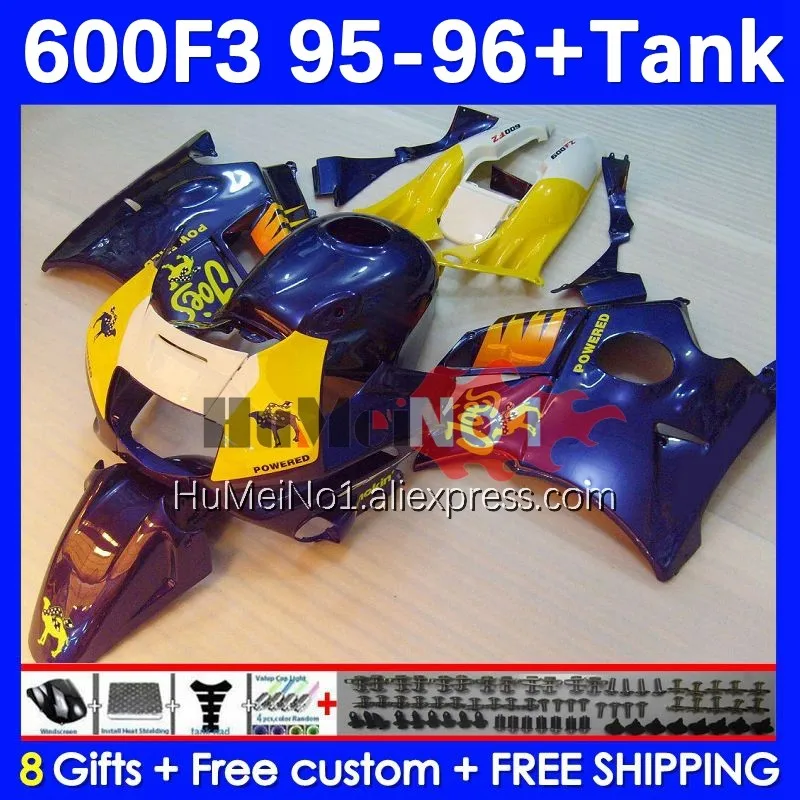 

Корпус + бак для HONDA CBR600 F3 FS 600CC CBR600FS 95-96 2No.83 CAMEL blue CBR 600F3 600 F3 CC CBR600F3 1995 1996 95 96 обтекатель