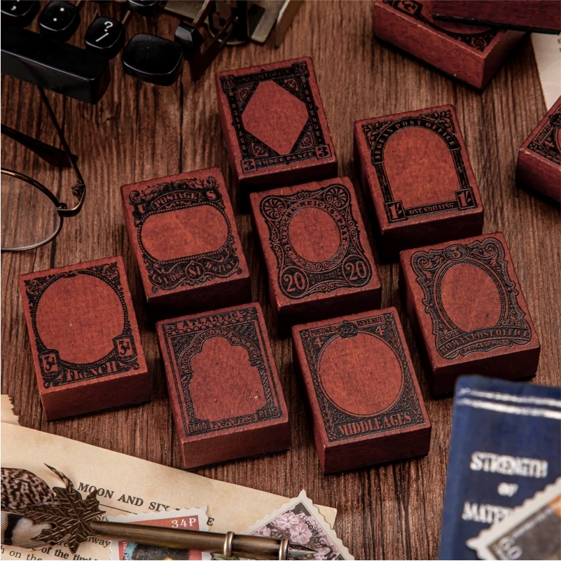 Старинные бордюрные штампы винтажная деревянная резиновая рамка этикетка