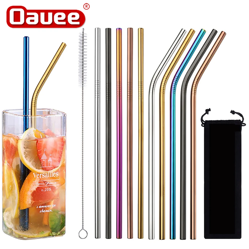 

Reusable Drinking Straw Stainless Steel Straw for Bubble Tea Eco Friendly Drinking Straws for Drink Water Cappuccino Coffee