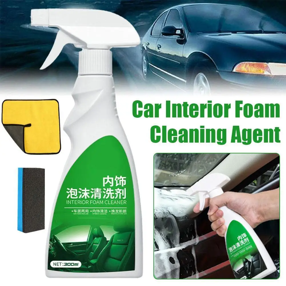 

Multi-functional Roof Foam Cleaner Interior Foam Cleaner Car Interior Cleaner Is Convenient | Efficient And Time-saving Home