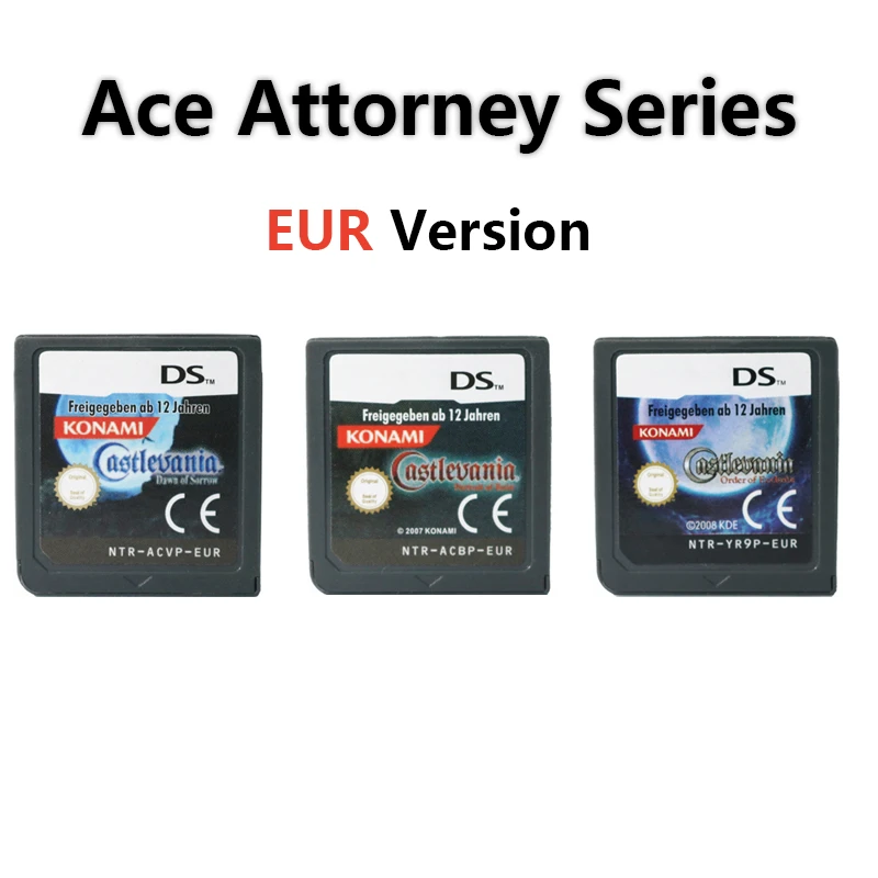 

Castlevania Series Dawn of Sorrow Order of Ecclesia DS Memory Card NDS DSI 2DS 3DS Video Game Console EUR Version