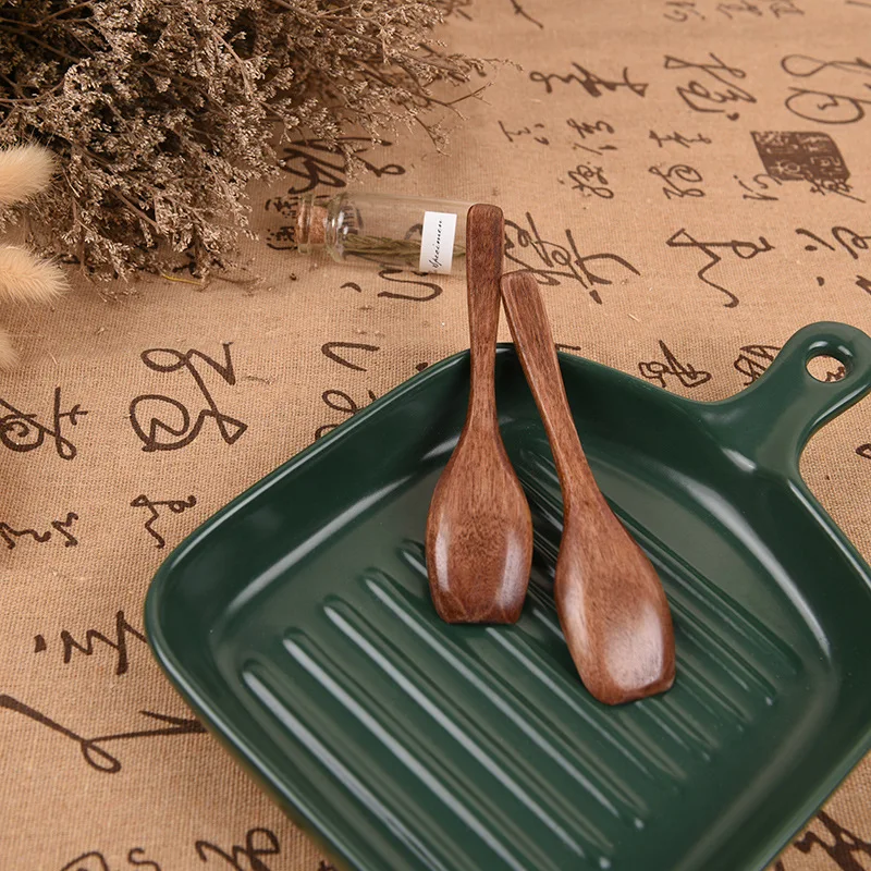 Японская деревянная ложка для приправ маленькая десертные ложки смешивания кофе