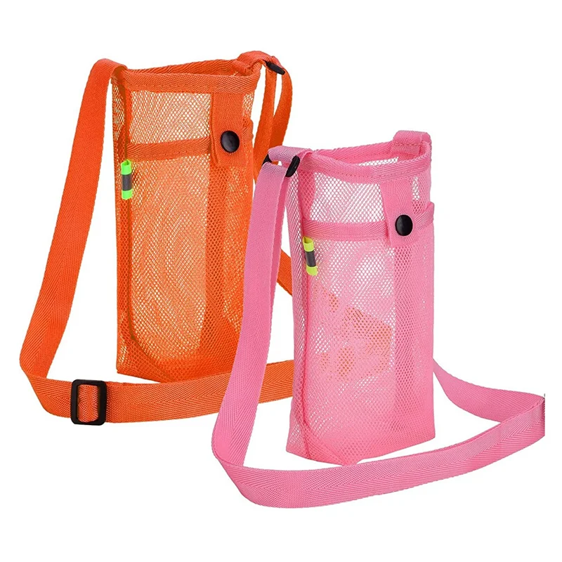 

Держатель для бутылки с водой, переноска для бутылки с регулируемым плечевым ремнем, пляжная сумка для бутылки, держатель для бутылки с водой, оранжевый