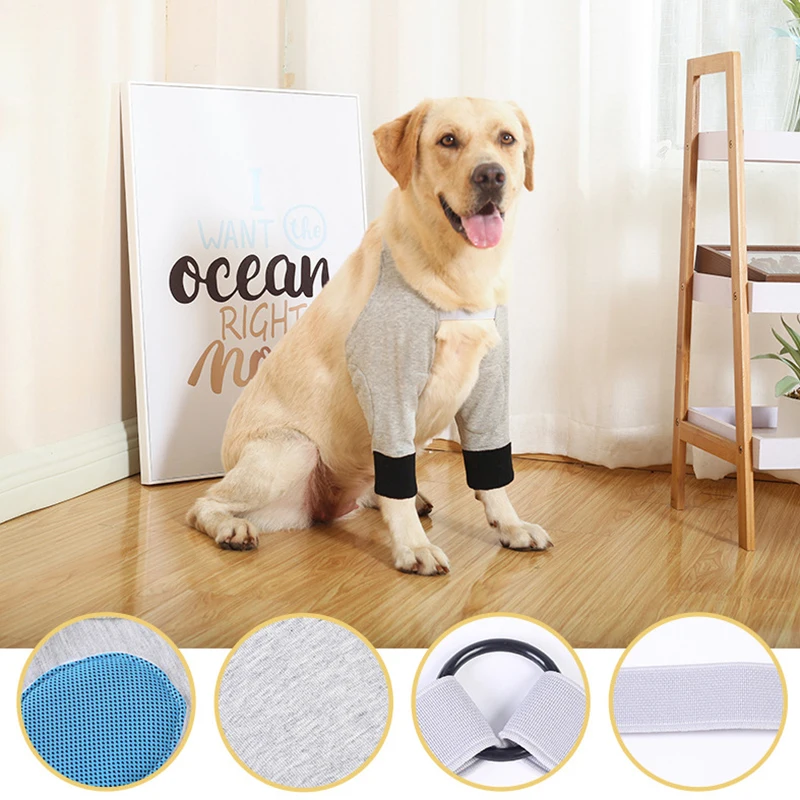 

Front Leg Knee Pads For Dogs Recovery Bandage Anti-Lick Breathable Pain Relief Shoulder Support Elbow Sleeves Pad Dog Accessory