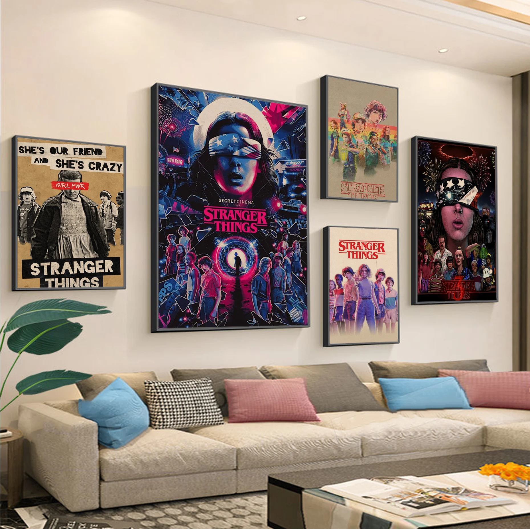 

Stranger Things Classic Vintage Posters For Living Room Bar Decoration Kawaii Room Decor