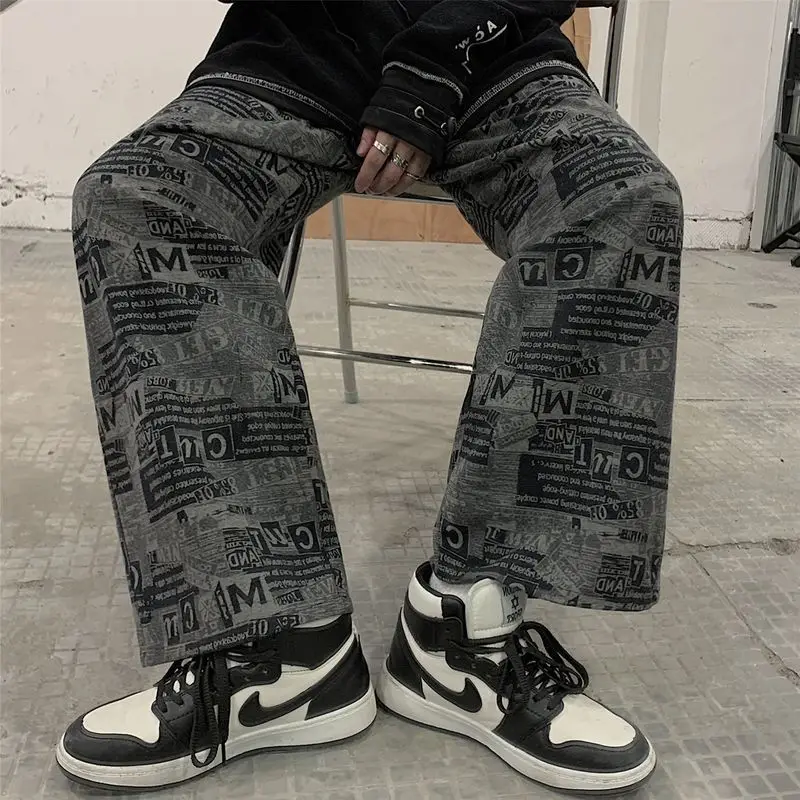 Новинка 2021SS прямые брюки для мужчин женщин студентов корейские свободные