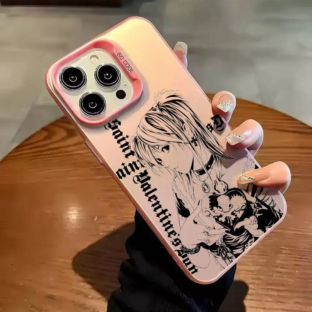 Фото Роскошный чехол Clmj Death Note Misa для телефона, цвет серебристый, для iPhone 17 16 15 14 13 12 11 Pro Max Plus №4