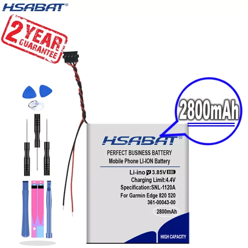 

NEW2023 New Arrival 2800mAh Battery for Garmin Edge 820 Edge 520 200 205 500 Edge 520 plus 361-00043-00 GPS 010-01626-02 361-000