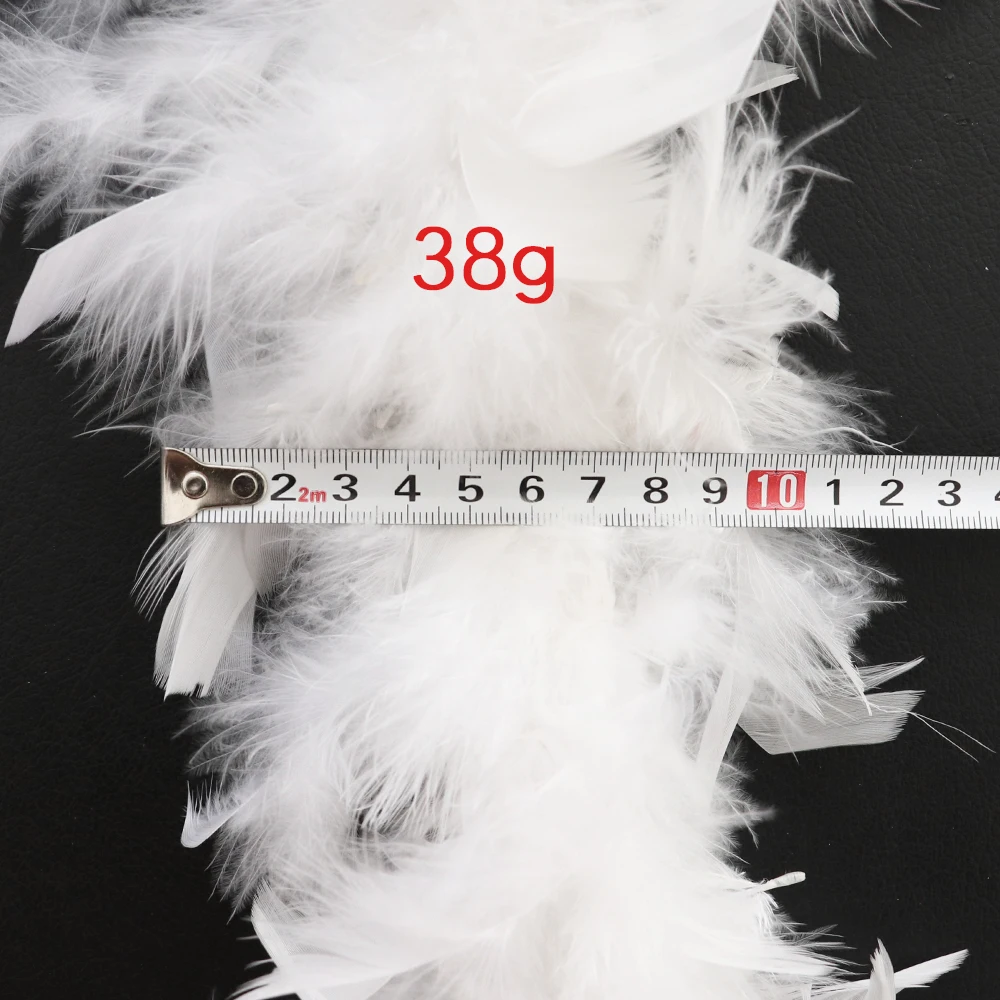 Turkey Feather Boa 2 Meters Natural Turkey Feathers Scarf for Party Dress Skirt Sewing Accessory Decoration Shawl 40 Grams images - 6