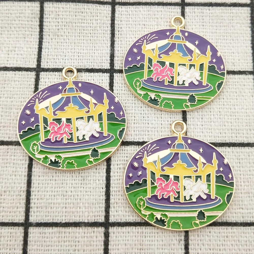 

10 шт. эмалевые подвески для ювелирных изделий 27x27 мм