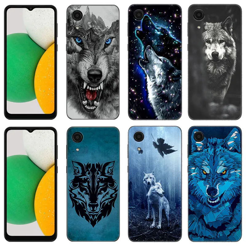 

Чехол с изображением животного волка для Samsung Galaxy A01 A03 Core A02 A04 A20 E A10 A30 A50 S A40 A41 A6 A8 Plus A5 A7 A9 2018, черный чехол