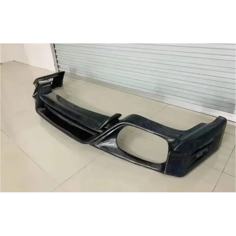 Настоящее углеродное волокно задний бампер диффузор багажник спойлер комплект