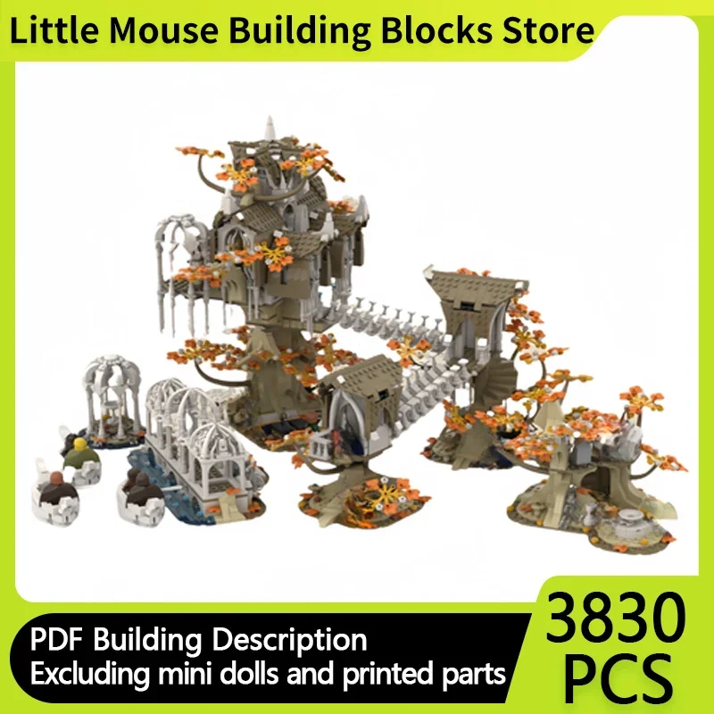 Кольцо фильм вид на улицу модель MOC строительные кирпичи привлекательный лесной