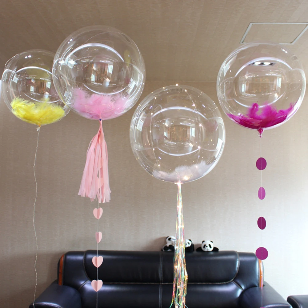 

10 Pcs Transparent Bobo Bubble Balloon Scene Decoration 10-24 Inch Clear Balloon Inflatable Air Helium Globos Party Decoration