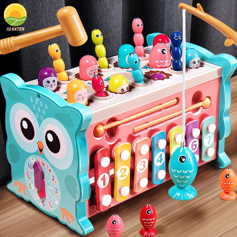 

Kids Owl Sensory Activity Board Baby Learning Education Magnetic Fishing Sorter Girls Cube Montesorri Children Toys For 3 Years