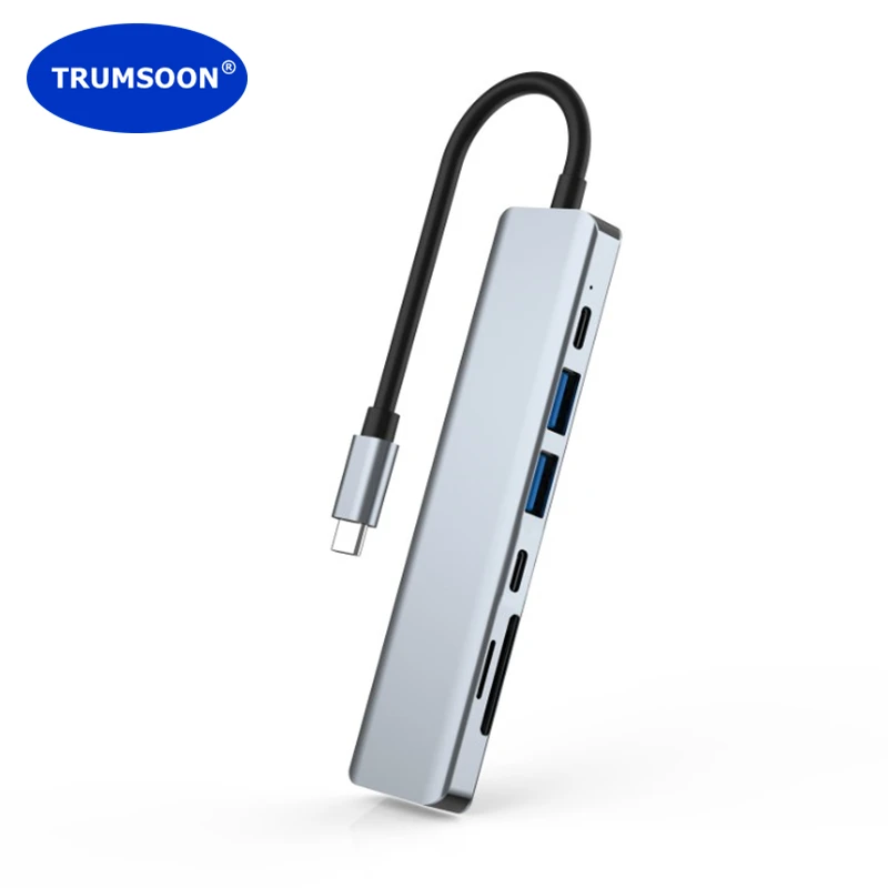 TRUMSOON-Adaptador de tarjeta SD TF tipo C a 4K HDMI, compatible con USB 3,0, 2,0 C, para MacBook, Samsung S20, Dex, Xiaomi 10, Vivo NEX3, TV, PS5