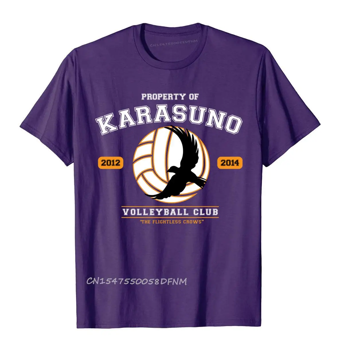 Дешевые Командные футболки Karasuno с принтом Карла Мура мужские хлопковые топы