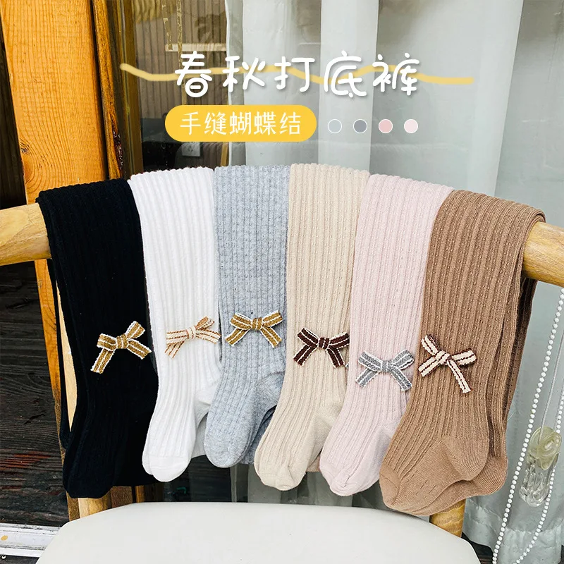 

Pantyhose Girl Children's Spring Autumn Baby Leggings Bow One-piece Stockings Girls Leggings Baby Tights Wholesale