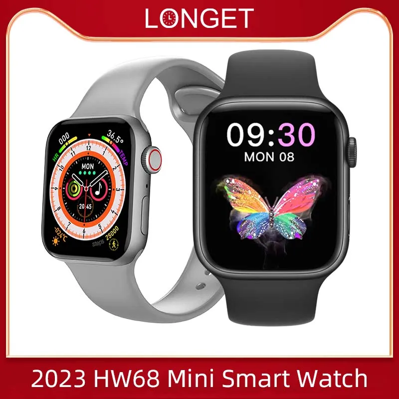 

Newest Smart Watch HW68 Mini NFC Smartwatch Waterproof Sport Mode Fitness Bracelet Wireless Charging Bluetooth Watch For Apple