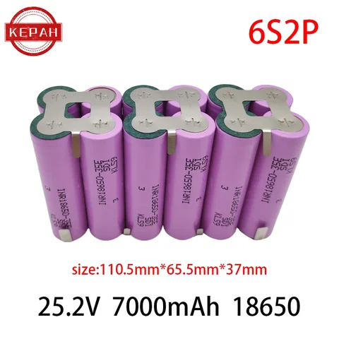 Аккумуляторный блок KEPAH 3500mAh для отвертки, электродрели 6S2P/6S1P/5S4P/5S3P/5S2P/5S1P/4S2P/4S1P/3S2P/3S1P/2S2P/2S1P/1S3P/18650