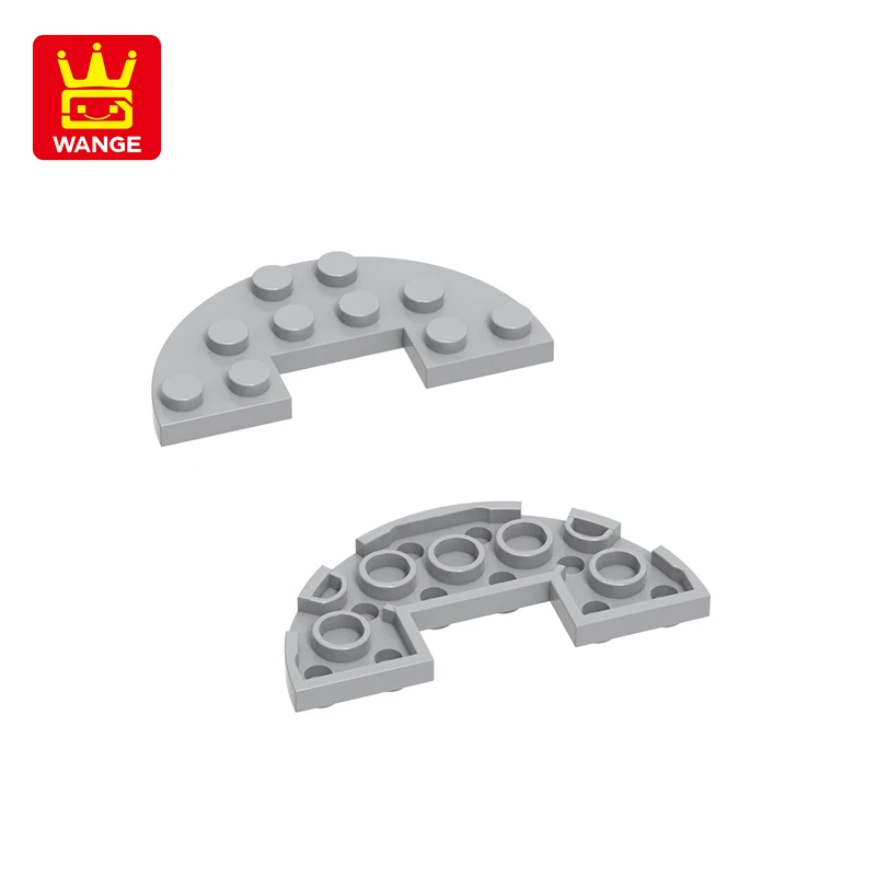Wange 59 Шт./компл. Круглые Половинки 3x6 С Вырезами 1x2 Строительные Блоки