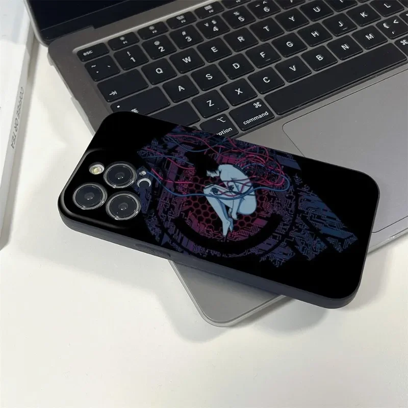 Чехол для телефона с аниме куклой Iphone 15 14 12 11 13 Pro Max XR 7 8 Plus мягкий чехол G-Ghost In The Shell