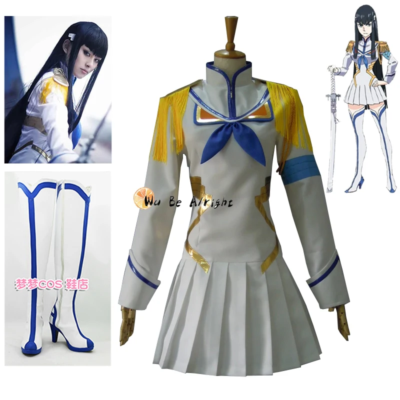 

Satsuki Kiryuin Cosplay Boots KILL la KILL Anime Cosplay Costume Uniform Wigs Boots Custom Any Size Halloween Party Boots Shoes