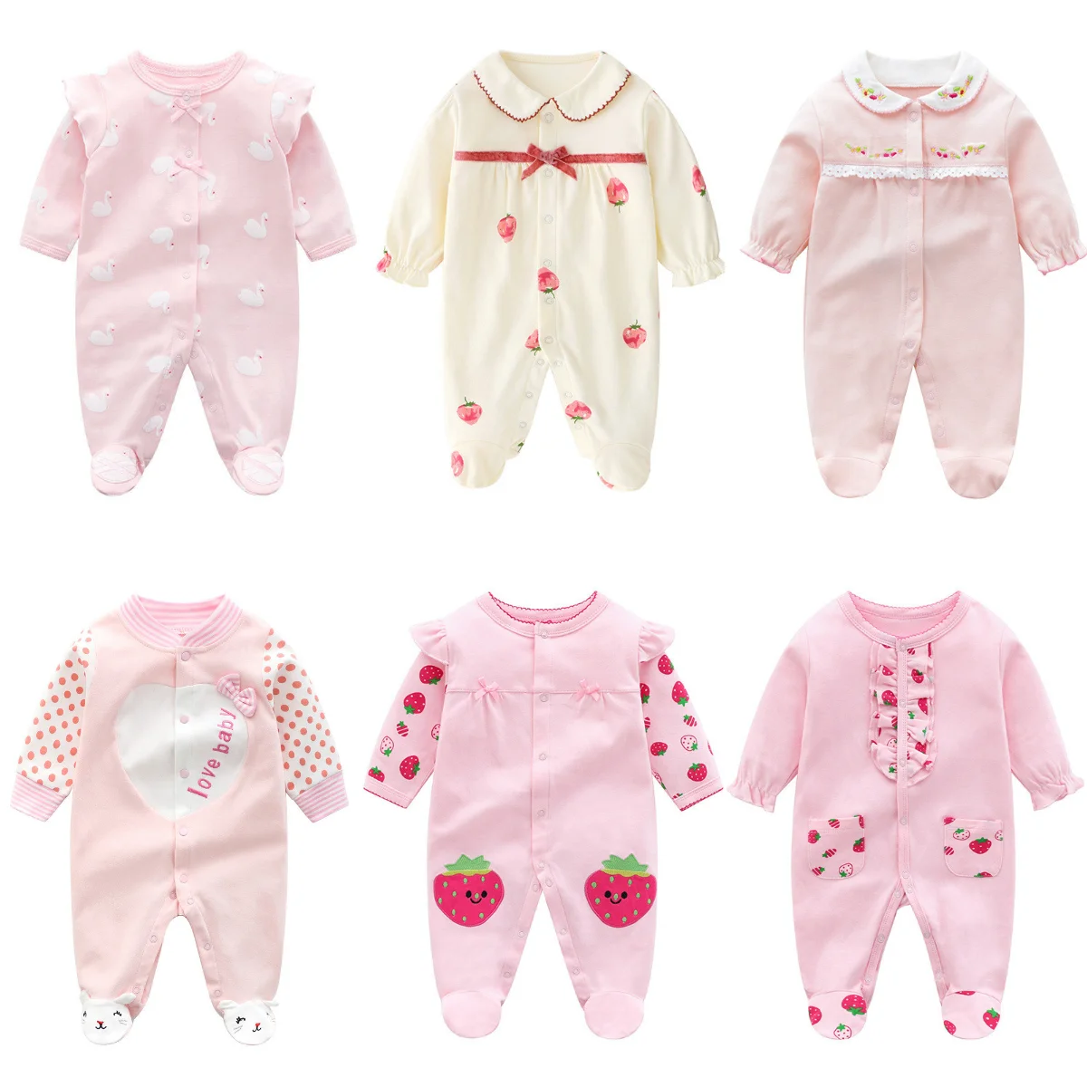 

Cotton Baby Girl Bodysuit Long Sleeve Baby Romper Baby Girl Clothes New Born Baby Items 0-18M