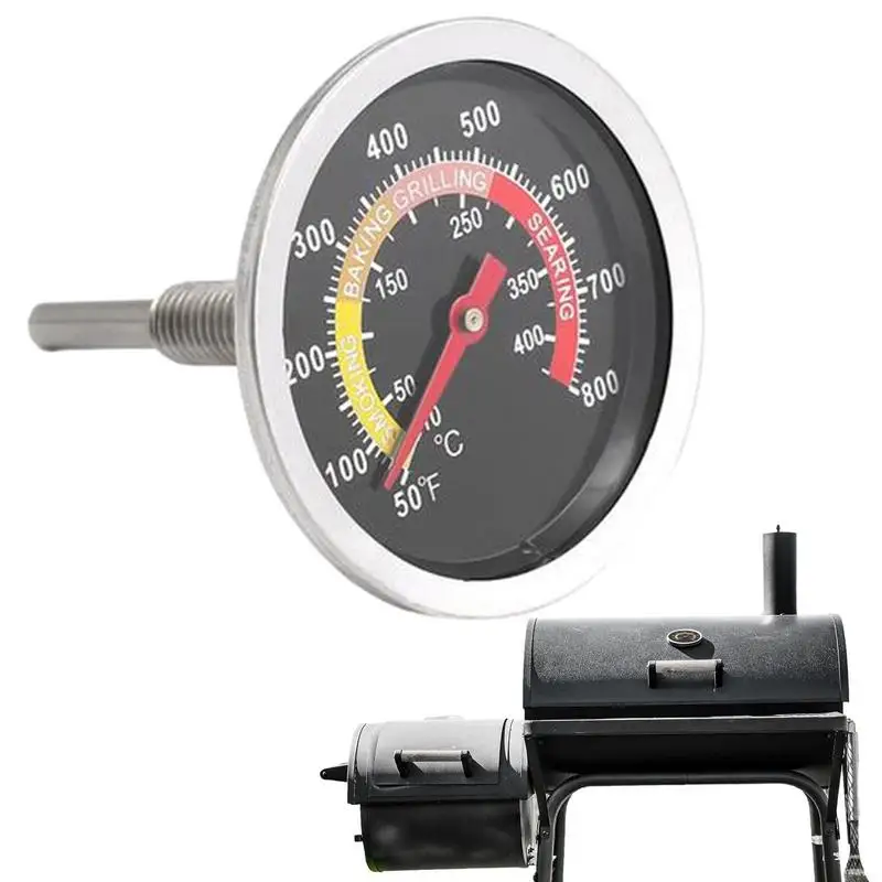 

Термометр из нержавеющей стали для барбекю, измеритель температуры из прочной нержавеющей стали для барбекю, легкая установка, для улицы