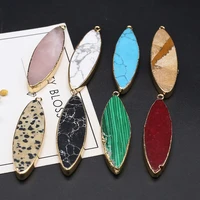 fine natural stone pendants gold plated flash labradorite turquoise for jewelry making diy women necklace earring gifts